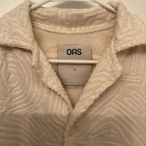OAS MENS TERRY BUTTON DOWN SHIRT